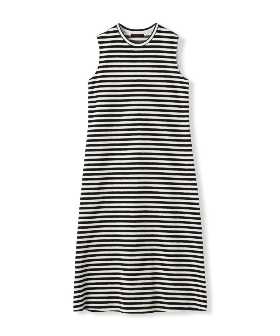 【SALE/40%OFF】TOMORROWLAND collection パイルボーダー スリーブレスワンピース トゥモローランド ワンピース・ドレス ワンピース レッド ブラック【送料無料】