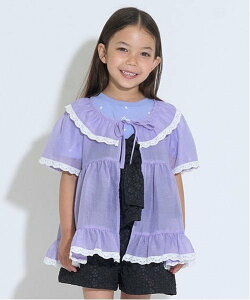 �ySALE�^35%OFF�zLycee mine �V�A�[�M���U�[�g�b�v�X�y�q�����z�y�L�b�Y�z�y���̎q�z �i���~���I�����C�� �g�b�v�X �V���c�E�u���E�X �z���C�g �p�[�v�� �O���[�� �s���N
