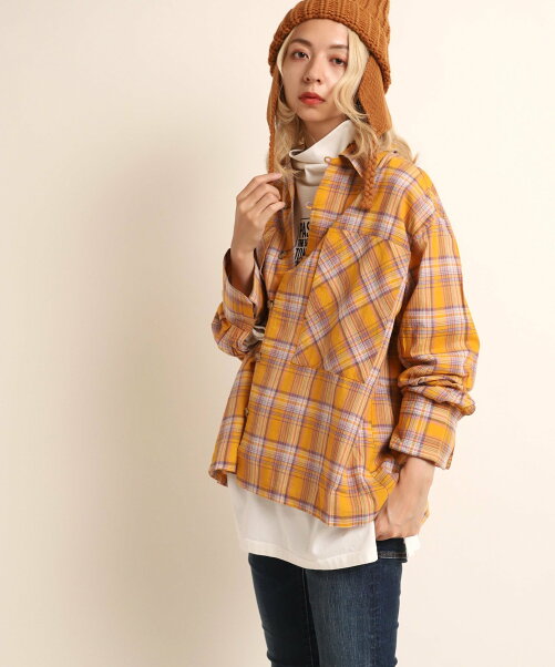 Rna カラーチェックオーバーシャツ Rakuten Fashion 楽天ファッション 旧楽天ブランドアベニュー Bb3586