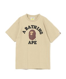 A BATHING APE (M)COLLEGE TEE ア ベイシング エイプ トップス カットソー・Tシャツ ベージュ ブラック ブラウン グレー ネイビー ピンク ブルー ホワイト【送料無料】