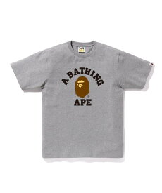 A BATHING APE (M)COLLEGE TEE ア ベイシング エイプ トップス カットソー・Tシャツ ベージュ ブラック ブラウン グレー ネイビー ピンク ブルー ホワイト【送料無料】