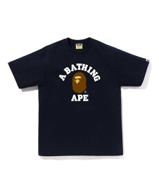 A BATHING APE (M)COLLEGE TEE ア ベイシング エイプ トップス カットソー・Tシャツ ベージュ ブラック ブラウン グレー ネイビー ピンク ブルー ホワイト【送料無料】