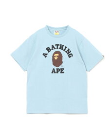 A BATHING APE (M)COLLEGE TEE ア ベイシング エイプ トップス カットソー・Tシャツ ベージュ ブラック ブラウン グレー ネイビー ピンク ブルー ホワイト【送料無料】