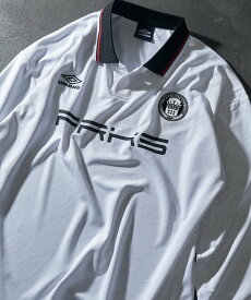 【SALE／30%OFF】UMBRO 別注 Soccer Game Shirt Triple Logo フリークスストア トップス カットソー・Tシャツ ホワイト グリーン ネイビー【送料無料】