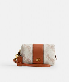 COACH 【公式】エッセンシャル ミニ コスメティック ポーチ・ホース アンド キャリッジ プリント コーチ 財布・ポーチ・ケース ポーチ ホワイト【送料無料】