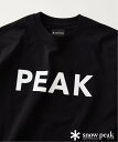 JOURNAL STANDARD relume SNOW PEAK / スノーピーク 別注 "PEAK SNOW" ロゴTシャツ ジャーナル スタンダード レリューム トップス カットソー・Tシャツ ブラック ホワイト オレンジ ブルー【送料無料】
