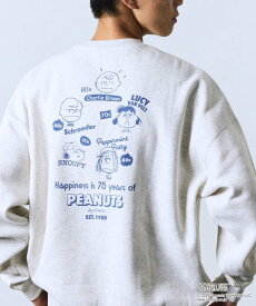 【SALE／20%OFF】FREAK'S STORE PEANUTS/ピーナッツ 別注 バックプリント クルーネックスウェット/FACE 【限定展開】 25AW フリークスストア トップス スウェット・トレーナー グレー ピンク ネイビー ブラック【送料無料】