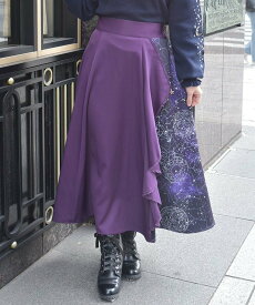 【SALE／10%OFF】axes femme アステリズムフリルスカート アクシーズファム スカート その他のスカート パープル【送料無料】