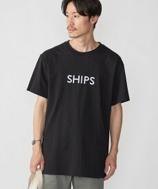 SHIPS SHIPS: ロゴ エンブロイダリー Tシャツ シップス トップス カットソー・Tシャツ ホワイト ブラック ベージュ ブルー ネイビー【送料無料】