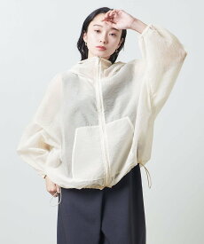 MARW UNITED ARROWS ＜MARW UNITED ARROWS＞オーガンジー シアーパーカー ユナイテッドアローズ トップス シャツ・ブラウス ホワイト ブラック【送料無料】