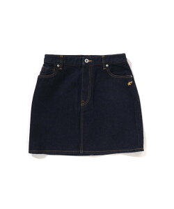 A BATHING APE APE HEAD EMBROIDERY 12 OZ DENIM SKIRT A xCVO GCv XJ[g ~jXJ[g lCr[yz