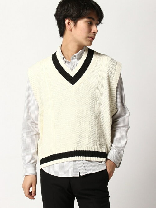 Wego Browny M ラインリブチルデンニットベスト Rakuten Fashion 楽天ファッション 旧楽天ブランドアベニュー R