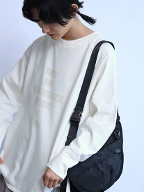 LASUD ヴィンテージライクロゴPO ラシュッド トップス カットソー・Tシャツ ホワイト グレー ブルー【送料無料】