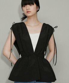 ADAM ET ROPE' FEMME 【WEB限定】・【新色追加】ペプラムビスチェ アダムエロペ トップス その他のトップス ブラック ブルー【送料無料】