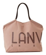 LANVIN en Bleu ロゴドロストトートバッグ ランバンオンブルー バッグ その他のバッグ ブラック グレー …
