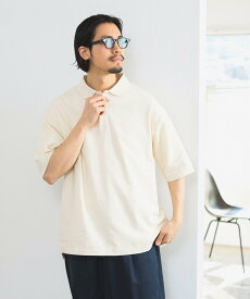 B:MING by BEAMS B:MING by BEAMS / リネンレーヨン ビッグシルエット ポロシャツ 父の日 ビーミング ライフストア バイ ビームス トップス ポロシャツ ブラック ホワイト カーキ【送料無料】