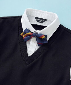 COMME CA ISM レジメンタルストライプ 蝶タイ・スカーフセット コムサイズム スーツ・フォーマル ネクタイ・蝶ネクタイ ネイビー オレンジ レッド グリーン