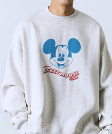 【SALE／10%OFF】FREAK'S STORE DISNEY/ディズニー ミッキーマウス/別注 クルーネック プリントスウェット/MICKEY MOUSE CLUB 【限定展開】 25AW フリークスストア トップス スウェット・トレーナー ネイビー グレー ブラック ピンク【送料無料】