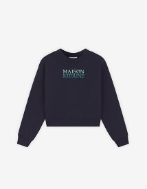 【SALE／45%OFF】Maison Kitsune 【公式】Maison Kitsune GRADIENT MAISON KITSUNE BOXY SWEATSHIRT メゾン キツネ アーカイブス トップス スウェット・トレーナー ネイビー レッド【送料無料】