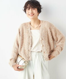 【SALE／35%OFF】NOLLEY'S ＜手洗い可能＞ラメファンシーVネックカーディガン ノーリーズ トップス カーディガン ピンク ホワイト ネイビー【送料無料】