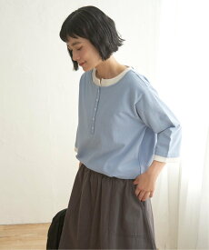 【SALE／40%OFF】LBC with Life ヘンリーネックレイヤー7分袖Tシャツ エルビーシー トップス その他のトップス グレー ブルー ピンク ブラック