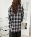 チェック柄オーバーサイズシャツ