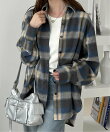 チェック柄オーバーサイズシャツ