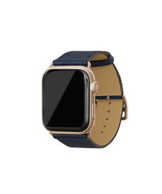 BONAVENTURA ノブレッサ Apple Watch レザーバンド【42mm/44mm/45mm/49mm, M/Lサイズ】 (アダプター:ゴールド) ボナベンチュラ アクセサリー・腕時計 その他のアクセサリー・腕時計 ネイビー ブルー ホワイト【送料無料】