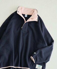 【SALE／5%OFF】DISCUS ATHLETIC 別注 配色 フリース ハーフジップ プルオーバー【限定展開】 25AW フリークスストア ジャケット・アウター その他のジャケット・アウター ブラウン ネイビー ブラック ベージュ【送料無料】