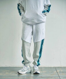 【SALE／30%OFF】Duckster DUCKSTER/ダックスター バイカラーストライプパンツ (MENS) ゴースローキャラバン パンツ その他のパンツ グリーン グレー【送料無料】