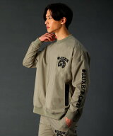 LUXE/R LUXE/R 撥水加工ストレッチ布帛刺繍付きコットンナイロン止水ジップ長袖ハイネックプルオーバー …
