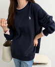 【U.S.POLO.USSN】レイヤード風配色スウェット