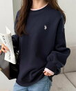 【U.S.POLO.USSN】レイヤード風配色スウェット