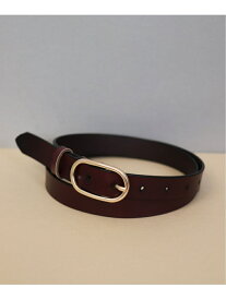 florist 【牛革】太めオーバルバックルレザーベルト フローリスト ファッション雑貨 ベルト ブラウン ブラック ホワイト レッド