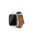 ノービレ Apple Watch レザーバンド【44mm/45mm/46mm/49mm, M/Lサイズ】(シルバー)