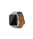 ノービレ Apple Watch レザーバンド【44mm/45mm/46mm/49mm, M/Lサイズ】(シルバー)