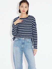 【SALE／20%OFF】Levi's ロングスリーブTシャツ ネイビーストライプ MARGOT リーバイス トップス スウェット・トレーナー ブルー【送料無料】