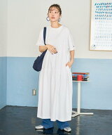 Champion 限定展開 別注ティアード切り替えワンピース Champion チャンピオン 限定 フリークスストア ワ…