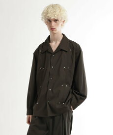 【SALE／58%OFF】HARE CLEAR TEXTUREハトメパーツシャツ ハレ トップス その他のトップス グレー ブラック ブラウン【送料無料】