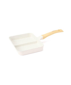 Francfranc IH・直火 仕切り付きフライパン フランフラン 食器・調理器具・キッチン用品 鍋・フライパン ホワイト