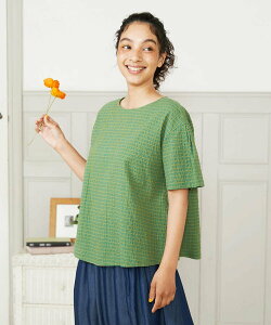 �ySALE�^40%OFF�zJocomomola Chiquito �`�F�b�N�v���I�[�o�[�u���E�X �z�R������ �g�b�v�X �V���c�E�u���E�X �z���C�g �O���[���y���������z