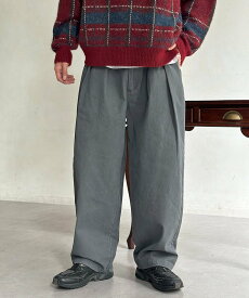 CPCM ピグメントツイルワイドタックパンツ シーピーシーエム パンツ その他のパンツ グレー ブラウン ブラック【送料無料】