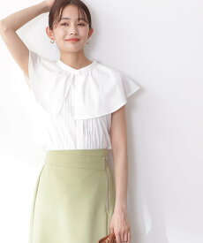 【SALE／60%OFF】N. Natural Beauty Basic 2Wayフリルカラーブラウス エヌ ナチュラルビューティーベーシック* トップス シャツ・ブラウス ホワイト イエロー ネイビー