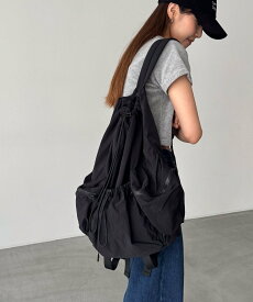 【SALE／10%OFF】El mar El mar(エルマール) ドローストリングバックパック/ナップサック キャナルジーン バッグ リュック・バックパック ベージュ ブラック カーキグリーン【送料無料】