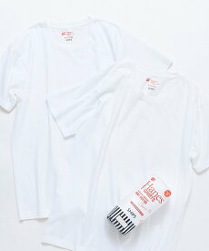 SHIPS Hanes*SHIPS: 別注New Japan Fit Tシャツ (2枚組) シップス トップス カットソー・Tシャツ ホワイト