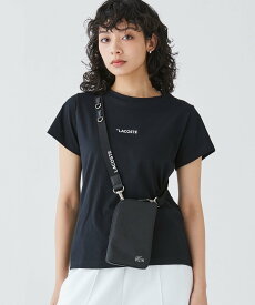 LACOSTE コンパクトブランドネームロゴTシャツ ラコステ トップス カットソー・Tシャツ ブラック ホワイト グリーン【送料無料】