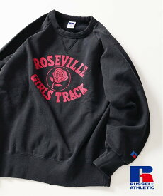 JOURNAL STANDARD relume RUSSELL ATHLETIC / ラッセル アスレティック 別注 プリントスウェット ジャーナル スタンダード レリューム トップス スウェット・トレーナー ブラック ホワイト ブルー ピンク イエロー【送料無料】