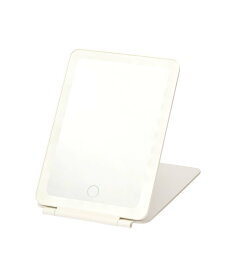 Francfranc LED 折り畳みミラー ホワイト フランフラン メイク道具・美容器具 手鏡・メイクミラー ホワイト