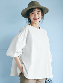 【SALE／25%OFF】coca 袖バルーンAラインブラウス コカ トップス シャツ・ブラウス ホワイト オレンジ ブルー ネイビー ベージュ ブラック