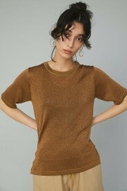 【SALE／20%OFF】HeRIN.CYE Glitter knit PO ヘリンドットサイ トップス ニット ブラック ゴールド【送料無料】